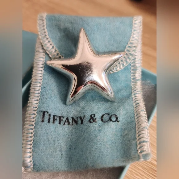 Tiffany & Co. Sterling Silver Star Brooch With Box - Picture 5 of 8